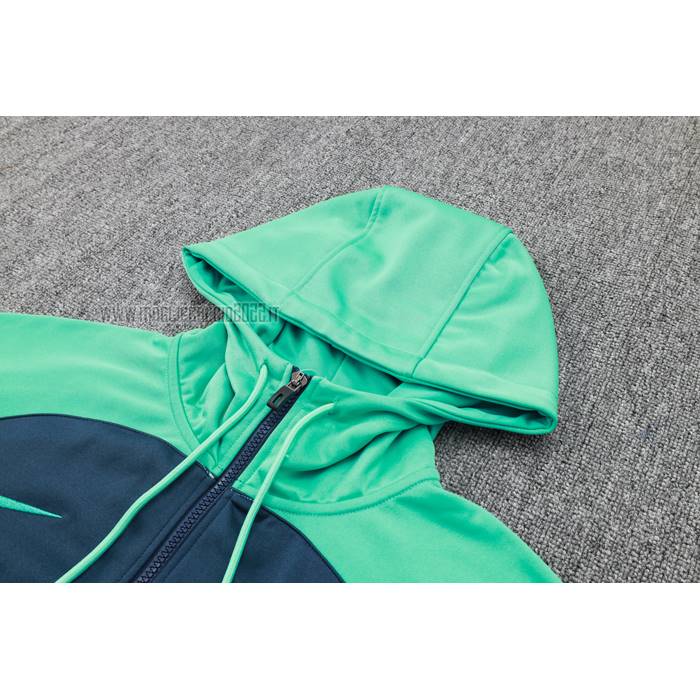 Tuta da Track de Felpa del Barcellona Bambino 2023-2024 Blu y Verde
